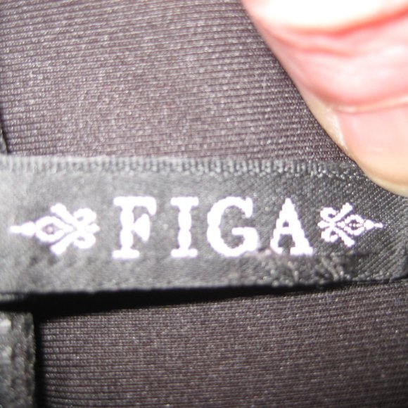 FIGA Tartan/Faux Leather dress, size 14, green/blue/black - Picture 9 of 11